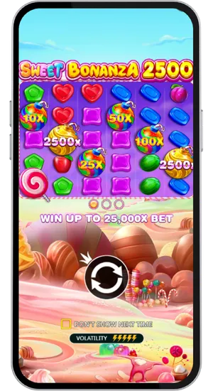Searching for Sweet Bonanza 2500 in the casino lobby